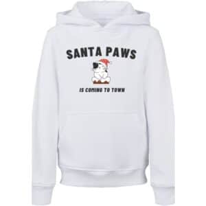 F4NT4STIC Hoodie Santa Paws Christmas Cat weiß