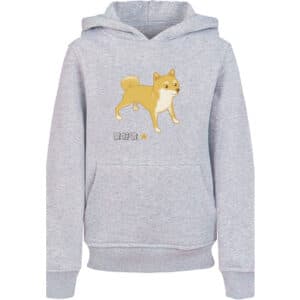 F4NT4STIC Hoodie Shiba Inu Hund heather grey