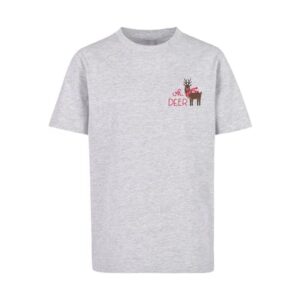 F4NT4STIC T-Shirt Christmas Deer heather grey