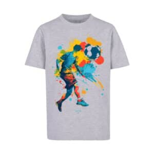 F4NT4STIC T-Shirt Fußballer bunt heather grey