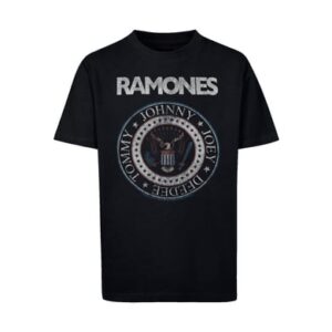 F4NT4STIC T-Shirt Ramones Rock Musik Band Red White And Seal schwarz