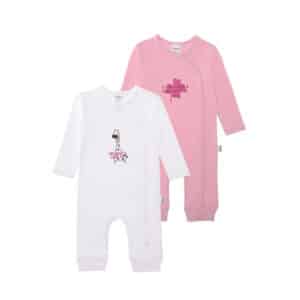 Liliput Baby-Jumpsuit Giraffe weiss/ rosa