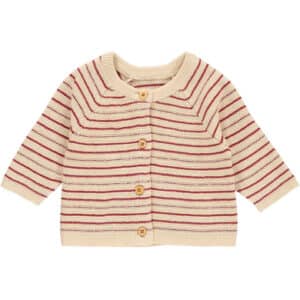 Müsli Babystrickjacke Berry red