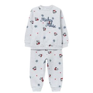 OVS Fleece Schlafanzug Micky Mouse grau