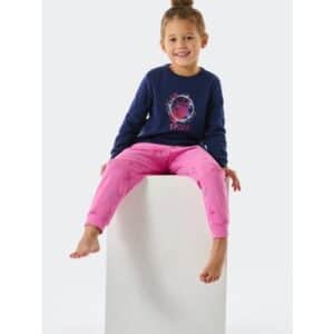 Schiesser Pyjama Girls World dunkelblau