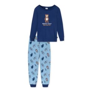 Schiesser Pyjama Natural Love blau