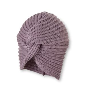 Sterntaler Turban-Strickmütze lila