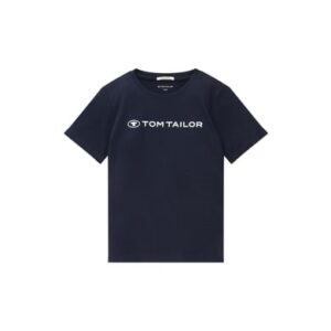 TOM TAILOR T-Shirt Logo Print Sky Captain Blue