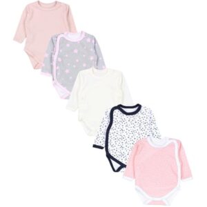 TupTam Baby Langarm Wickelbody 5er Pack rosa Modell 1