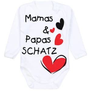 TupTam Baby Langarmbody mit Spruch Print Aufdruck Witzig weiß Modell 3