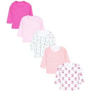 TupTam Baby Mädchen Langarmshirt 5er Pack apricot/weiß