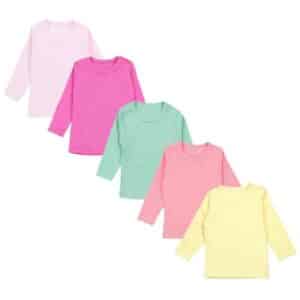 TupTam Baby Mädchen Langarmshirt 5er Pack gelb/grün