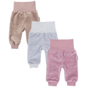 TupTam Baby Mädchen Nicki Hose 3er Pack beige/rosa