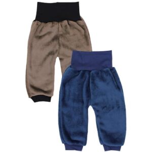 TupTam Baby Unisex Fleece Hose Babyhose Jogginghose Winter Warm blau/braun