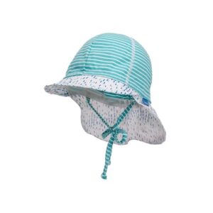 maximo Girls Schildmütze Streifen aqua-weiss