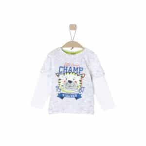 s.Oliver Boys Langarmshirt white melange