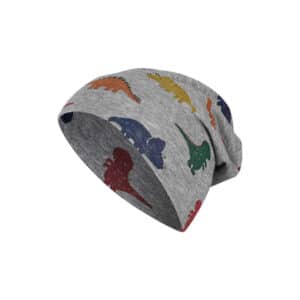 Sterntaler Beanie Dinos silber mel.