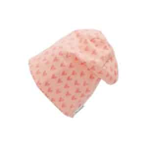 Sterntaler Slouch-Beanie Herzen rosa