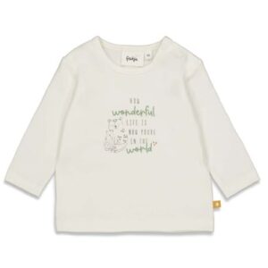 Feetje Langarmshirt Welcome To Earth Offwhite