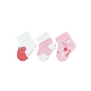 Sterntaler Baby-Socken 3er-Pack Erdbeer weiß