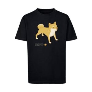 F4NT4STIC T-Shirt Shiba Inu Hund schwarz