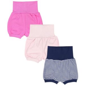 TupTam Baby Mädchen Kurze Pumphose 3er Pack rosa/blau