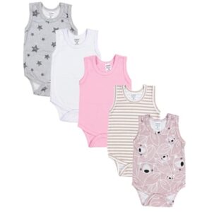 TupTam Baby Mädchen Achselbody 5er Pack rosa/grau