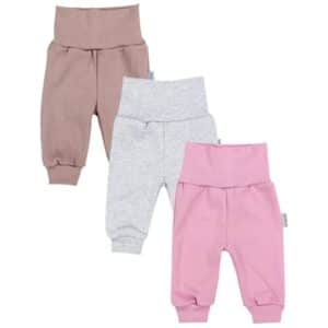 TupTam Baby Mädchen Jogginghose 3er Pack beige/rosa