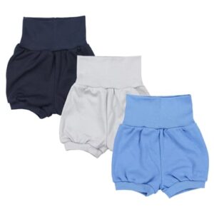 TupTam Baby Kurze Sommershorts 3er Pack grau/hellblau