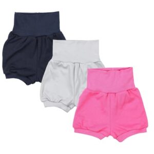 TupTam Baby Mädchen Kurze Pumphose 3er Pack grau/pink