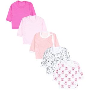 TupTam Baby Mädchen Wickelshirt Langarm 5er Set rosa/weiß