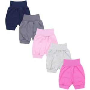 TupTam Baby Mädchen Sommershorts 5er Set grau/rosa