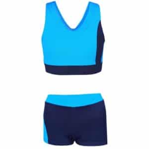 Aquarti Mädchen Sport Bikini - Racerback Bustier & Badehose dunkelgrün