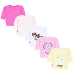 TupTam Baby Mädchen Langarmshirt 5er Set rosa/gelb