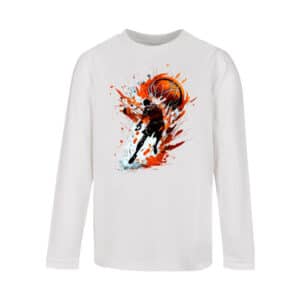 F4NT4STIC Longsleeve Shirt Basketball Spieler weiß