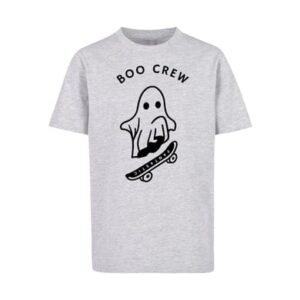 F4NT4STIC T-Shirt Boo Crew Halloween heather grey