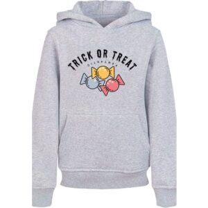 F4NT4STIC Hoodie Trick Or Treat Halloween heather grey