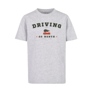 F4NT4STIC T-Shirt Driving Home Weihnachten heather grey