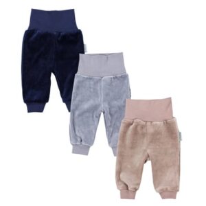 TupTam Baby Jungen Nicki Hose Jogginghose 3er Pack beige/grau