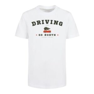 F4NT4STIC Basic Kids Tee Driving Home Weihnachten weiß