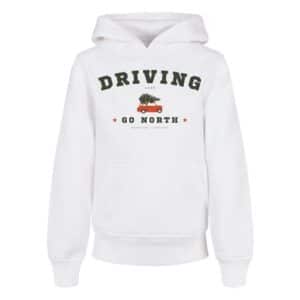 F4NT4STIC Basic Kids Hoodie Driving Home Weihnachten weiß