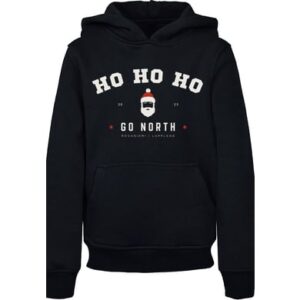 F4NT4STIC Hoodie Ho Ho Ho Santa Claus Weihnachten schwarz