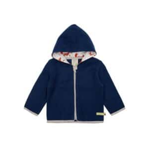 loud + proud Jacke Weiche Fleece-Kapuzenjacke Ultramarine