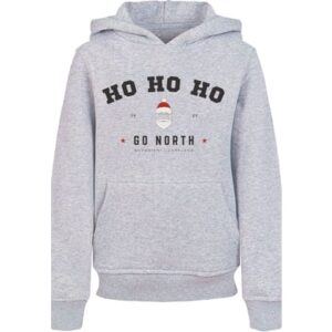 F4NT4STIC Hoodie Ho Ho Ho Santa Claus Weihnachten heather grey