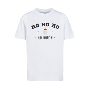 F4NT4STIC T-Shirt Ho Ho Ho Santa Claus Weihnachten weiß