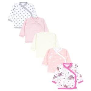 TupTam Baby Langarm Wickelshirt 5er Set pastellrosa