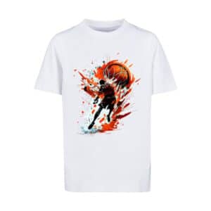 F4NT4STIC T-Shirt Basketball Splash Sport UNISEX weiß