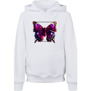 F4NT4STIC Hoodie Pink Schmetterling HOODIE UNISEX weiß