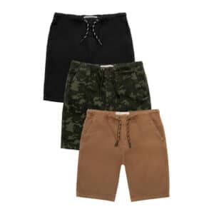 MINOTI 3er-Pack Shorts Schwarz/Sandbraun/Bunt