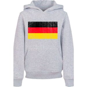 F4NT4STIC Hoodie Germany Deutschland Flagge distressed heather grey